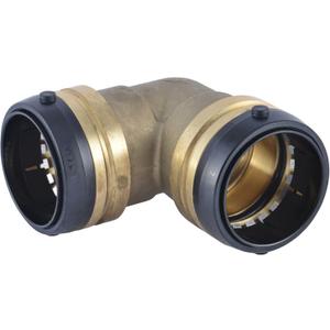 SharkBite 2 Inch 90 Degree Elbow, Push to Connect Brass Plumbing Fitting, Copper, PEX Pipe, Copper, CPVC, PE-RT, HDPE, UXL0254