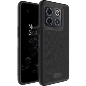 TUDIA DualShield Grip Designed for OnePlus10T Case 5G, [MergeGrip] Shockproof Military Grade Slim Dual Layer Protection for OnePlus 10T 5G Case (Matte Black)