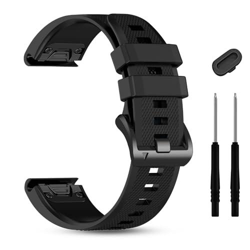 MDBBLBM Silicone WatchBand Compatible With Fenix 8 AMOLED 43mm/7S/6S/5S, 20mm Quickfit Sport Band for Fenix 7S Pro/6S Pro/5S Plus/Descent Mk3/Mk3i 43mm/Epix Pro 42mm/Approach S70-42mm