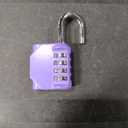 Puroma Combination Lock 4 Digit Waterproof Locker Locks Secure Outdoor Padlock for Gym Lockers, Toolboxes, Gates, Fences, Storage, Sports Locker, Cabinets (Purple)