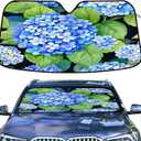 Blue Hydrangea Flower Car Windshield Visor Sun Shade Cover for SUV Front Window 55 * 27.6inch
