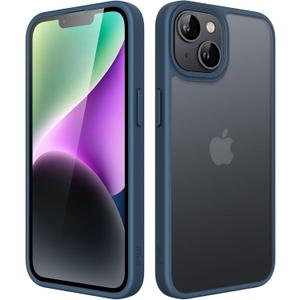 JETech Matte Case for iPhone 14 6.1-Inch, Shockproof Military Grade Drop Protection, Frosted Translucent Back Phone Cover, Anti-Fingerprint (Storm Blue)