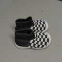 Eashi Baby Boy Girl Non-Skid Indoor Infant Walking Shoes Breathable Warm Elastic Sock Shoes with Memory Sole Protect Toes Outdoor Sneakers (15-18 Months Infant, Plaid Grey)