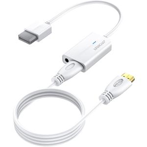 AUTOUTLET Wii to HDMI Converter 1080P with 6ft High Speed HDMI Cable Wii2 HDMI Adapter with Blue Indicator, Output Video&Audio with 3.5mm Jack Audio Compatible with Full HD Devices