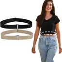 Crop Band for T-Shirts,Tuck Band, Sweater Tuck Band belts (Black+Khaki)