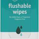 2 x Amazon Basics Adult Wet Wipes Flushable Fragrance Free, 126 Count (3 Packs of 42) Packaging May Vary