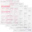 W-2C Tax Forms 4-Part Set, Corrected Wage and Tax Statement, 25 Pack