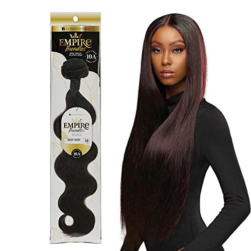 Sensationnel Empire Bundles - Body Wave 10A Tangle Shed Free Human Hair For Weaving And Sew In Styles - 1 Pack (16 Inch, NATURAL/BLACK)
