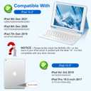 COO for iPad 9th Gen 2021 Case with Keyboard 10.2 inch, for iPad 8th Gen 2020/7th Gen 2019/Air 3/Pro 10.5 Keyboard Case, Detachable Wireless Bluetooth Keyboard with Pencil Holder for iPad 2021 9th