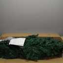 7 FT Artificial Skinny Christmas Tree,Unlit Blue Spruce Slim Pencil Xmas Tree with 1552 PE&PVC Mixed Branch Tips,Hinged Pine Tree with Metal Stand for Home Office Dcor