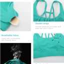 RUNNING GIRL Sports Bras for Women,Padded Sports Bra Tank Top Sexy Crisscross Back High Impact Longline Workout Yoga Bra (Green, L)