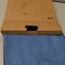 KDD Tablet Pillow Stand with Storage, Foldable iPad Holder for Lap, Desk and Bed, Angle Adjustable Soft Pad Dock with Stylus Mount Compatible with iPad Pro, Air, mini, Book, Phone and Tablet (4-13") (Dark Blue)