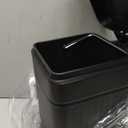 CEROELDA Small Trash Can with Lid-5L/1.3 Gal,Stainless Steel Outdoor Dog Poop Garbage Can-Farmhouse Retro Metal Waste Bin w/Step Pedal for Bathroom Bedroom Office-Soft Close-Black