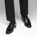 HEEZ Men's Dress Shoes, Classic Cap Toe Oxford for Men Non Slip, Comfortable Lace Up Derby Shoes for Formal Business Work Wedding Office Prom, Black Brogue, Size 10.5