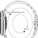 BAITEYOU Narrow Metal Band Compatible with Apple Watch Bands 38mm 40mm 41mm 42mm 44mm 45mm 46mm 49mm (Series 11 10 9 8 7 6 5 4 3 2 1 SE Ultra), Dressy Thin Stainless Steel iWatch Bands for Women