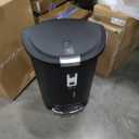 simplehuman 50 Liter / 13 Gallon Semi-Round Kitchen Step Trash Can with Secure Slide Lock, Black Plastic