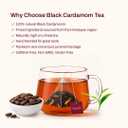 Nepaya Cardamom Black Tea Bags, 50 Biodegradable Pyramid Teabags, Whole Leaf Black Tea with Black Cardamom Flavor, Strong & Smoky, High Caffeine Energy Boost, Rich Aroma Tea Bags for Daily Brew (EXP 08/18/26)