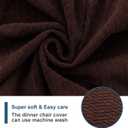 2 x Genina Waterproof Seat Covers for Dining Room Chair Covers Waterproof Dining Chair Covers (2 PCS-Rear-gapped, Chocolate)