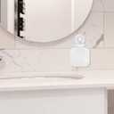 Alipis Wall-Mounted Suction Cup Soap Dispenser No Trace Liquid Bottle Container Refillable Bathroom Accessory for Shampoo Lotion Shower Gel 3.32X1X3.32 Inches