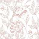 Vinjiasin Pink Floral Wallpaper Peel and Stick Modern Contact Paper Self Adhesive Removable Wall Paper for Bathroom Bedroom Cabinets 17.3"x 78.7"