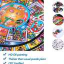 Bgraamiens Puzzle-Aztec Totem-1000 Pieces Round Puzzle Color Challenge Jigsaw Puzzles for Adults (Aztec Totem)