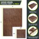 ProsourceFit Wood Grain Puzzle Mat -inch, 6 EVA Foam Interlocking Floor Tiles (24 Sq Ft) for Secure Indoor Room Workout Flooring and Playmat