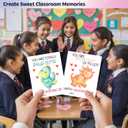 2 x Dinosaur Valentines Day Cards Gifts for Kids School, 24 Pack Dinosaur Valentine Classroom Exchange Cards for Boys Girls