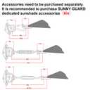 SUNNY GUARD 14' x 18' Rectangle Shade Sail 95% UV Block Outdoor Canopy