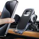 MRGLAS 2025 Upgraded Phone Holders for Your Car with New Metal Hook Clip, Handy Air Vent Cell Phone Car Mount [One Hand Operation], Universal Automobile Cradle for iPhone Android and All Smartphones (Black)