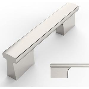 Amerdeco 10 Pack Brushed Satin Nickel Cabinet Pulls 3 Inch(76MM) Hole Centers Kitchen Cabinet Handles Hardware Kitchen Handles for Cabinets Cupboard Handles Drawer Pulls