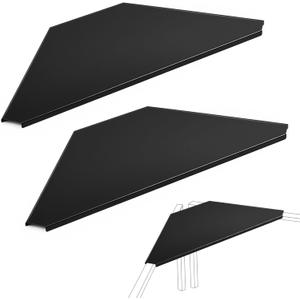 Tandefio 2 Pack DJ Facade Corner Shelf Metal 26"x13" Portable Booth Shelves for Any DJ Facade Cover Event Sturdy Black