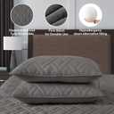 HORIMOTE HOME Quilt Set King Size Grey, Classic Geometric Diamond Stitched Pattern,Microfiber Ultra Soft Lightweight Bedspread Coverlet for All Season, 3 Piece Includes 1 Quilt and 2 Shams