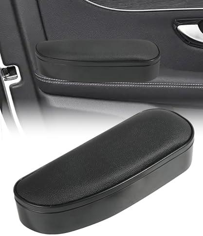 UNLRAE Armrest Cushion,Car Accessories Arm Rest Pads,Auto Side Door Armrest Pillow Relieve Driver Arm Fatigue,Soft Aoto Armrest Pillow with Storage Box,Suitable for Most Cars,Trucks,SUVs,RVs (Black)