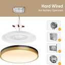 18 Inch Flush Mount Ceiling Light with Remote Control & Night Light, 5CCT Dimmable Ceiling Light Fixture, 43W 4300LM 2700K-6500K Adjustable LED Ceiling Lights for Bedroom Kitchen Living Room