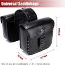 Motorcycle Saddlebags with Secure Lock, 30L Universal Powersports Side Saddle Bags, Waterproof Leather Saddlebag for Harley Sportster Dyna Softail Honda Shadow Rebel Yamaha Kawasaki Vulcan Cruiser