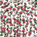 BLEUM CADE 5Pcs 41Ft Flower Garland Artificial Rose Vines for Bedroom, Cute Fake Hanging Flower Vines Floral Garland Decorations for Wedding Party Wall Room Decor Aesthetic (5 Pcs, Pink)