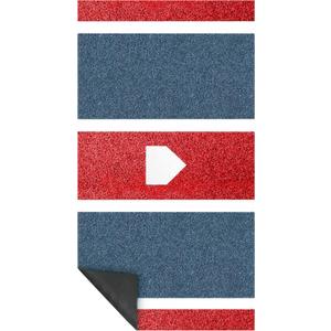 Heavy-Duty Baseball Batting Hitting Mat 12' x 6' Baseball Softball Turf Training Mat Regulation Size with Home Plate Non-Slip Bottom Thickening Design Suitable for Indoor and Outdoor Use (Red and Blue)