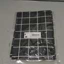 Rectangle Vinyl Table Cloth 24x48, Waterproof Elastic Fitted Tablecloth with Flannel Backing, Plastic Table Cover for Picnic, Camping, Outdoor, Black