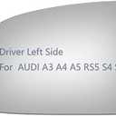 JZSUPER Side Mirror Glass fit for Audi A3 A4 A5 Quattro, RS5 S4 S5 Driver Left Side LH Flat, Including Adhesive (2010-2017)