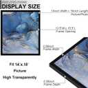 Fxojyvo 14x16 Picture Frame Set of 6, Black Frame for 14 x 16 Inch Picture Poster Photo, Light Weight and High Transparent 14 by 16 Frame for Wall - 6 Pack/Black/14 x16