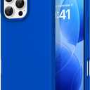 DOMAVER Case for iPhone 16 Pro Max 6.9'' Smooth Liquid Silicone Soft Gel Rubber Microfiber Lining Cushion Cover Shockproof Protective Phone Cases Compatible with iPhone 16 Pro Max-Klein Blue