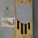 Sliding Transfer Board, Wooden Conveyor Board with Stainless Steel Track Pulley Turntable, Turntable Can Rotate 360 Degrees, Bearing Up to 500 Pounds, Suitable for Wheelchair Users