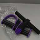 Pedal Resistance Band with Handle, Natural Rubber Foot Resistance Bands with Handles, New 6-Tube Manual Resistance Training Pedal Resistance Foot Pedal para Abdomen, Waist, Hands, Legs. (Purple)