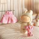 3 x ShaKaLa 17cm Doll Clothes Set Designer, Cute Skirt Hat for Dolls, Dress Outfit Accessories Compatible with 5.9- 6.7inch Dolls (No Doll) Pink A