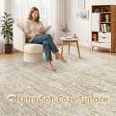 Washable Rug 8x10 Area Rugs: Modern Geometric Rugs for Living Room Non Slip Soft Low Pile Moroccan Indoor Carpet for Bedroom Nursery Dining Room Home Office Children's Room (Beige, 8'x10')