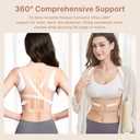 Fit Geno Posture Corrector for Women Invisilite: Invisible Lightweight Back Brace for Neck Shoulder & Upper Back Pain Relief - Improve Posture Correct Hunchback Slouching Under Clothes Medium (M (Under Bust 34"- 38"), Beige)