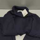 PRETTYGARDEN Womens Turtleneck Long Sleeve Sweater 2026 Fall Trendy Loose Fit Casual Tops Chunky Knit Pullover Sweaters (X-Large, Navy Blue)