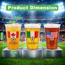 18 oz Host Cup Celebrating World Soccer Tournament Host Mexico, 120-Count Disposable Plastic Party Cups, Flag Themed for Restaurant Catering Concession & Fan Event Decorations, VAMOS MXICO