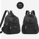 go-done MUKAITE 11L Mini fashion Backpack,Small Nylon Ladies backpacks,Women shopping Backpack(Small size) (Blk)