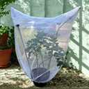 4 Pcs Fruit Tree Netting with Zipper & Drawstring, 4ft x 4ft Insect & Bird Netting for Garden Protection, Ultra-Fine Mesh Garden Netting Pest Barrier, Blueberry Bush Netting Cover